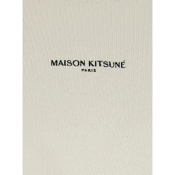 Beige Crew neck T-shirt with logo on the front in cotton for men