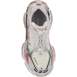 TRIPLE-S 2 Multicolor Sneakers with Logo on the front and back and Worn Effect in Leather for Women