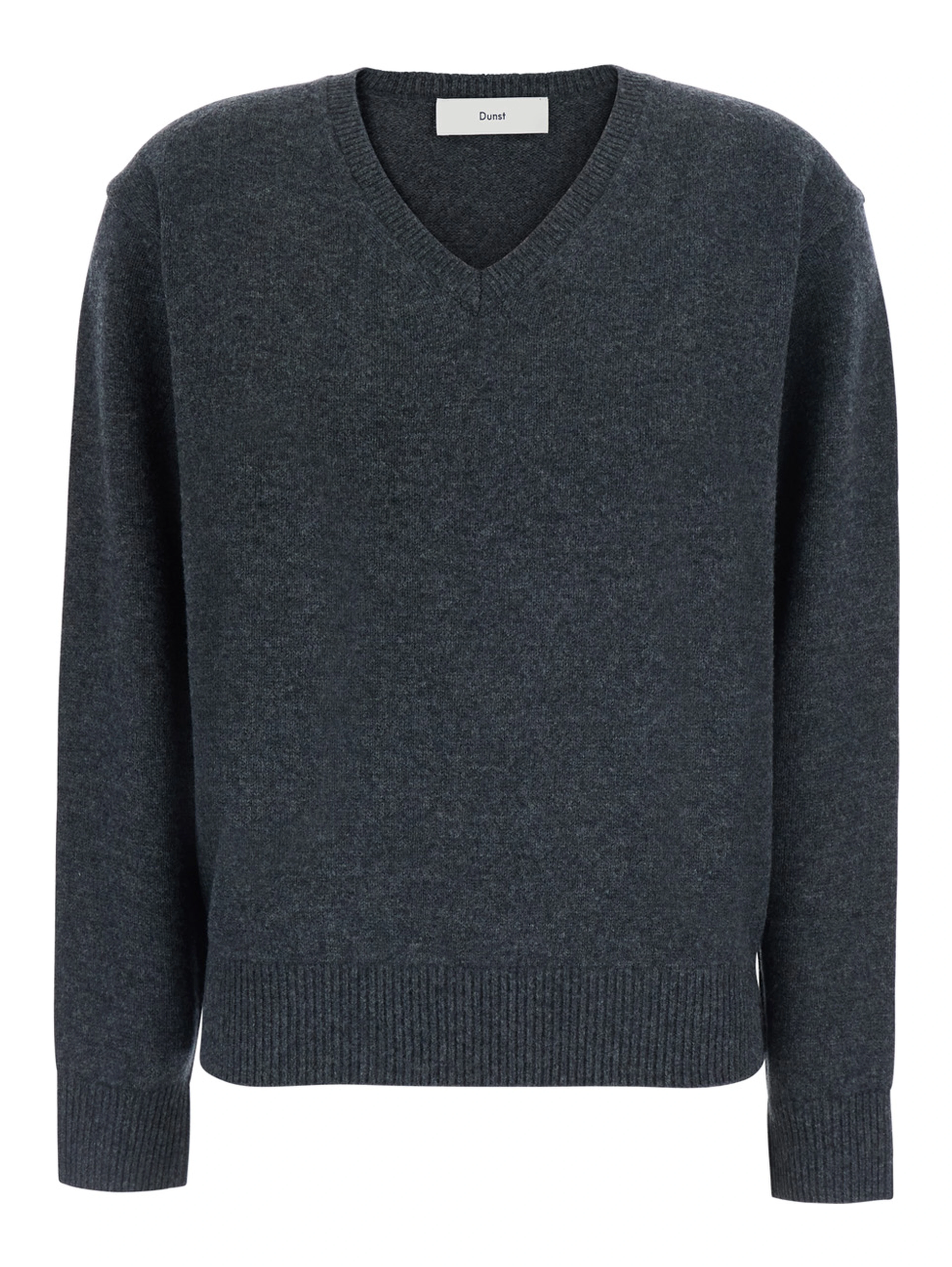 CASHMERE V-NECK SWEATER with V-neck and long sleeves in Wool and Cashmere Gray Men