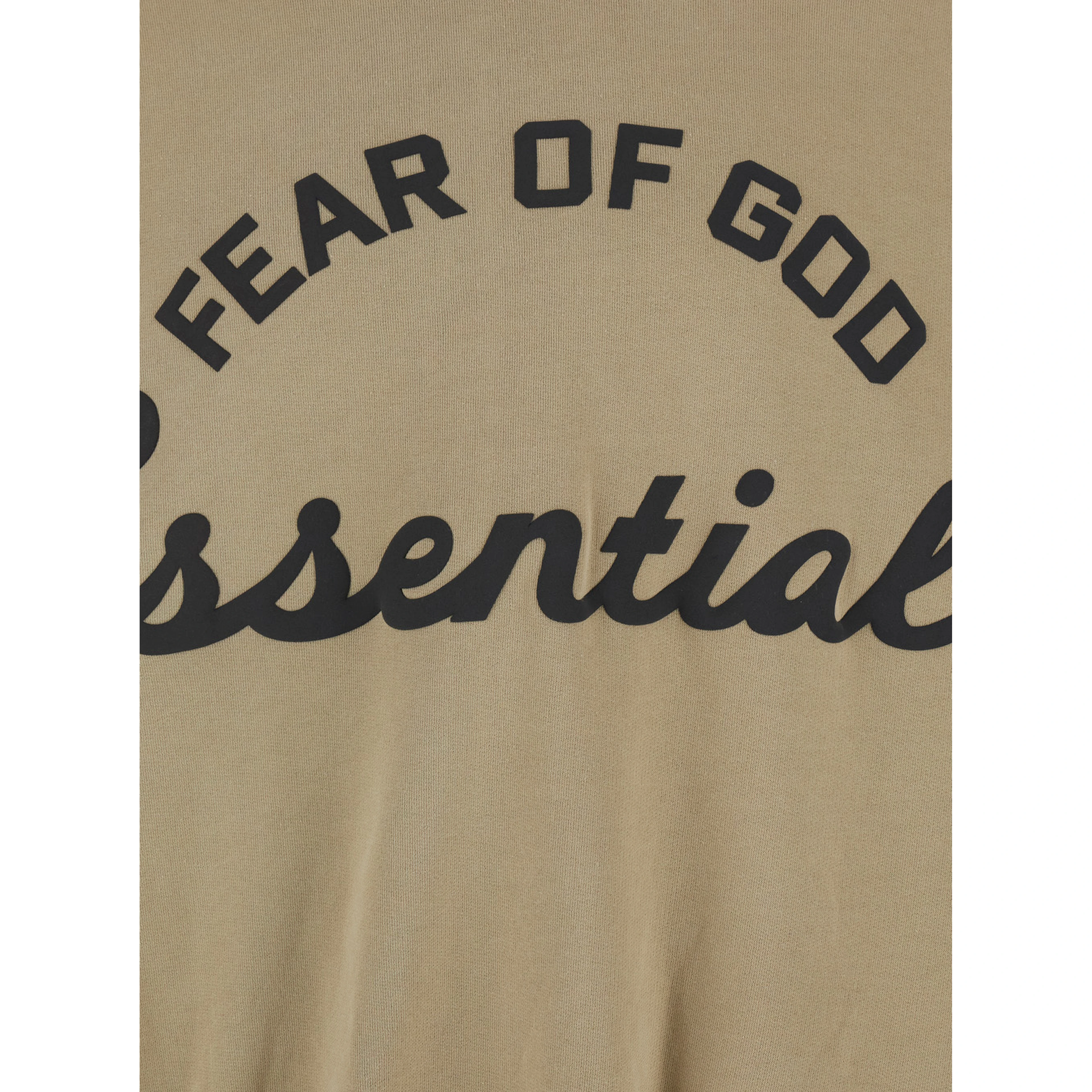 Beige Hoodie with Fixed Hood and Maxi Logo Lettering on the Front in Cotton for Men