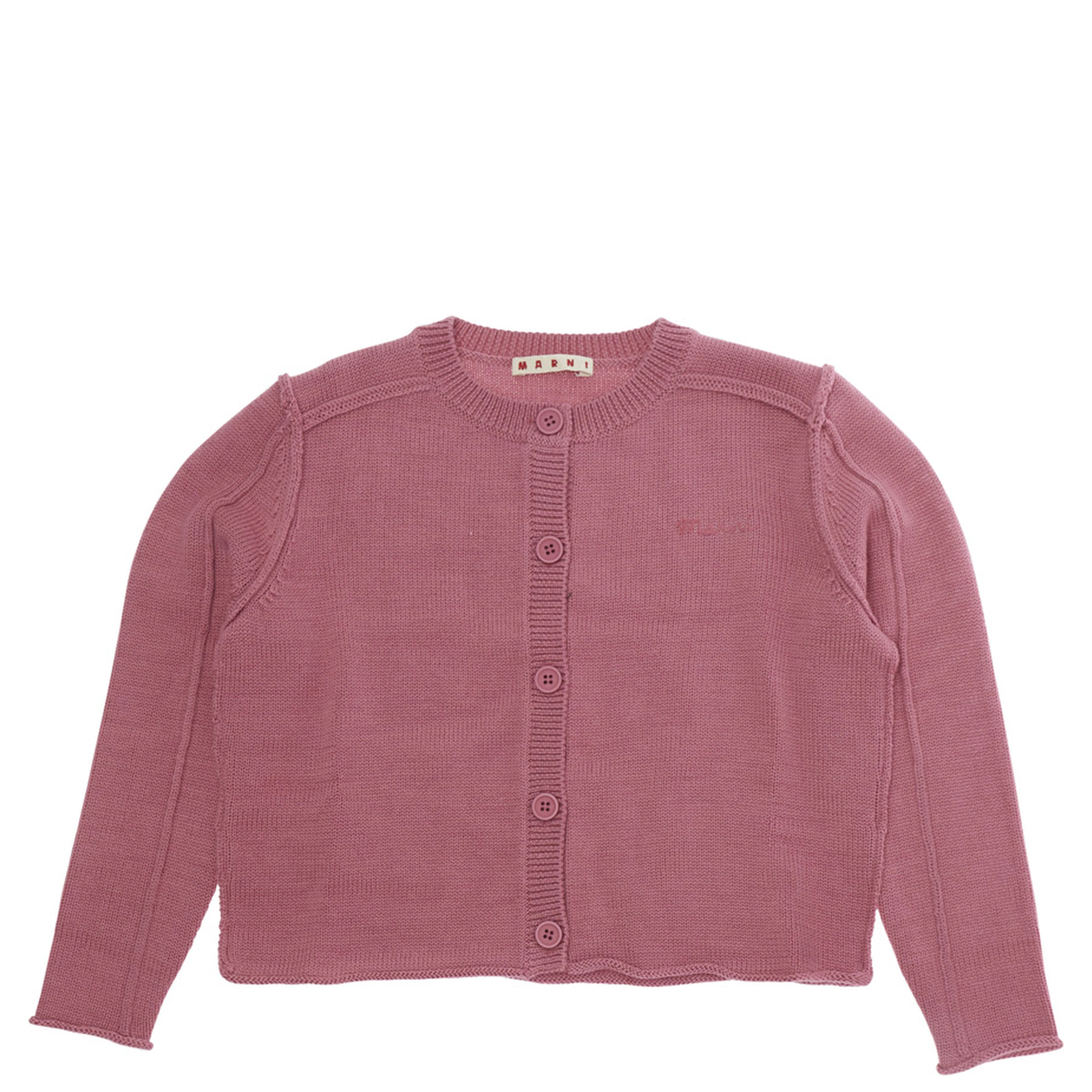 pink Sweater with embroidered logo on the front in wool Blend for Girl