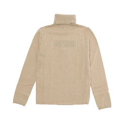 Beige Turtleneck sweater with numeric logo on the front in Blend wool Boy