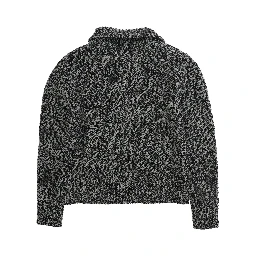 Sweater N210DNN0545N21K141F0N900 with round neck and long sleeves in Wool and Acrylic color Black for Boy