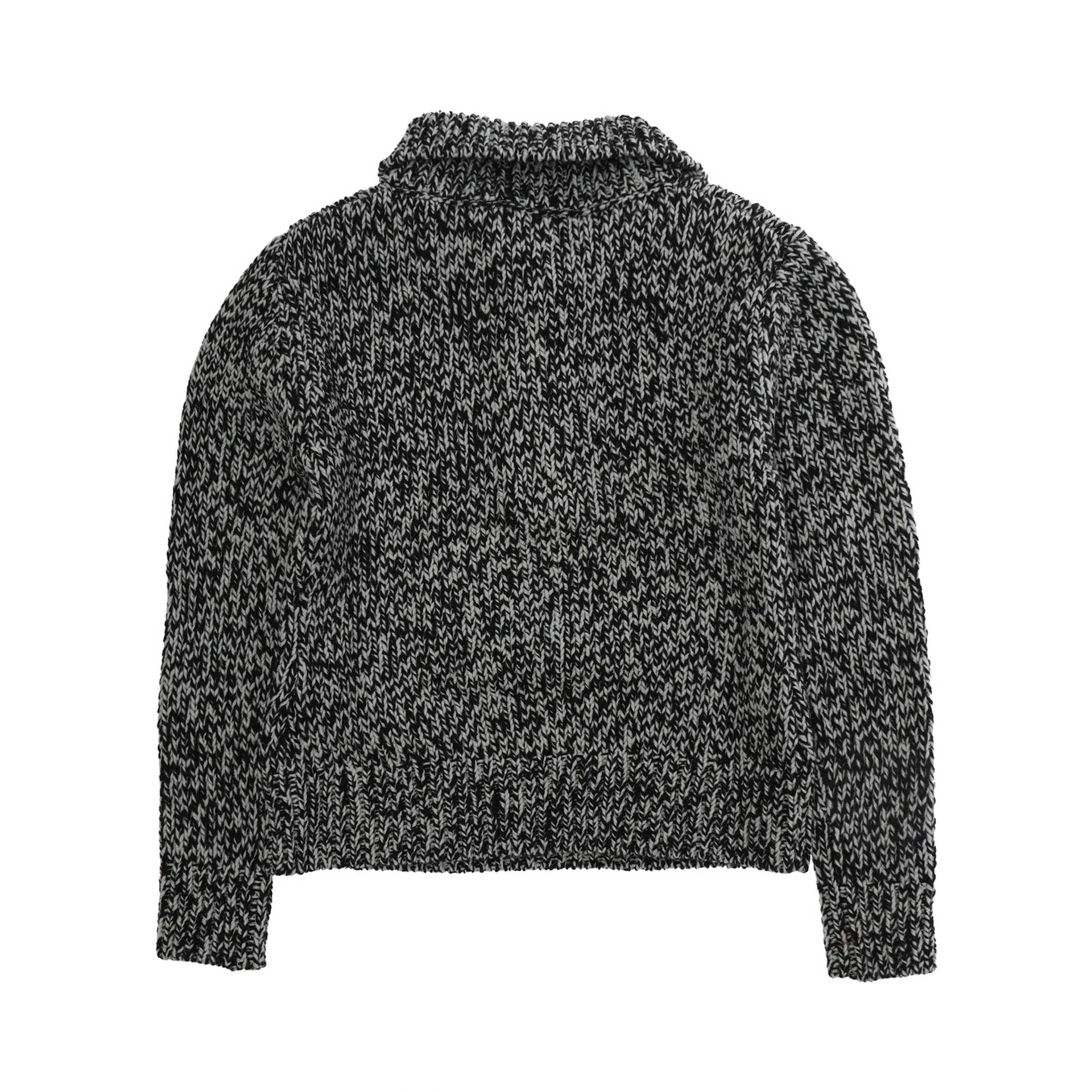 Sweater N210DNN0545N21K141F0N900 with round neck and long sleeves in Wool and Acrylic color Black for Boy