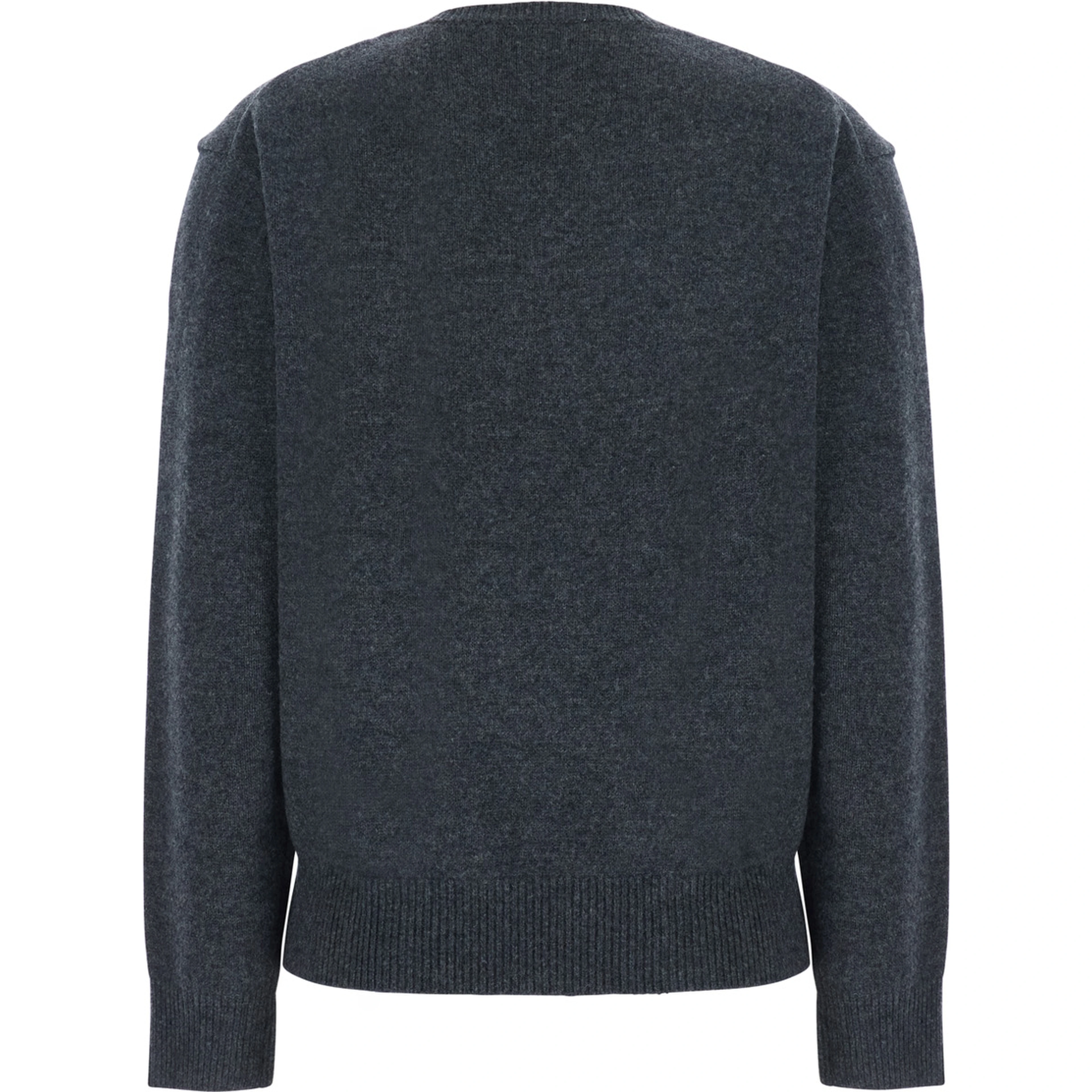 CASHMERE V-NECK SWEATER with V-neck and long sleeves in Wool and Cashmere Gray Men