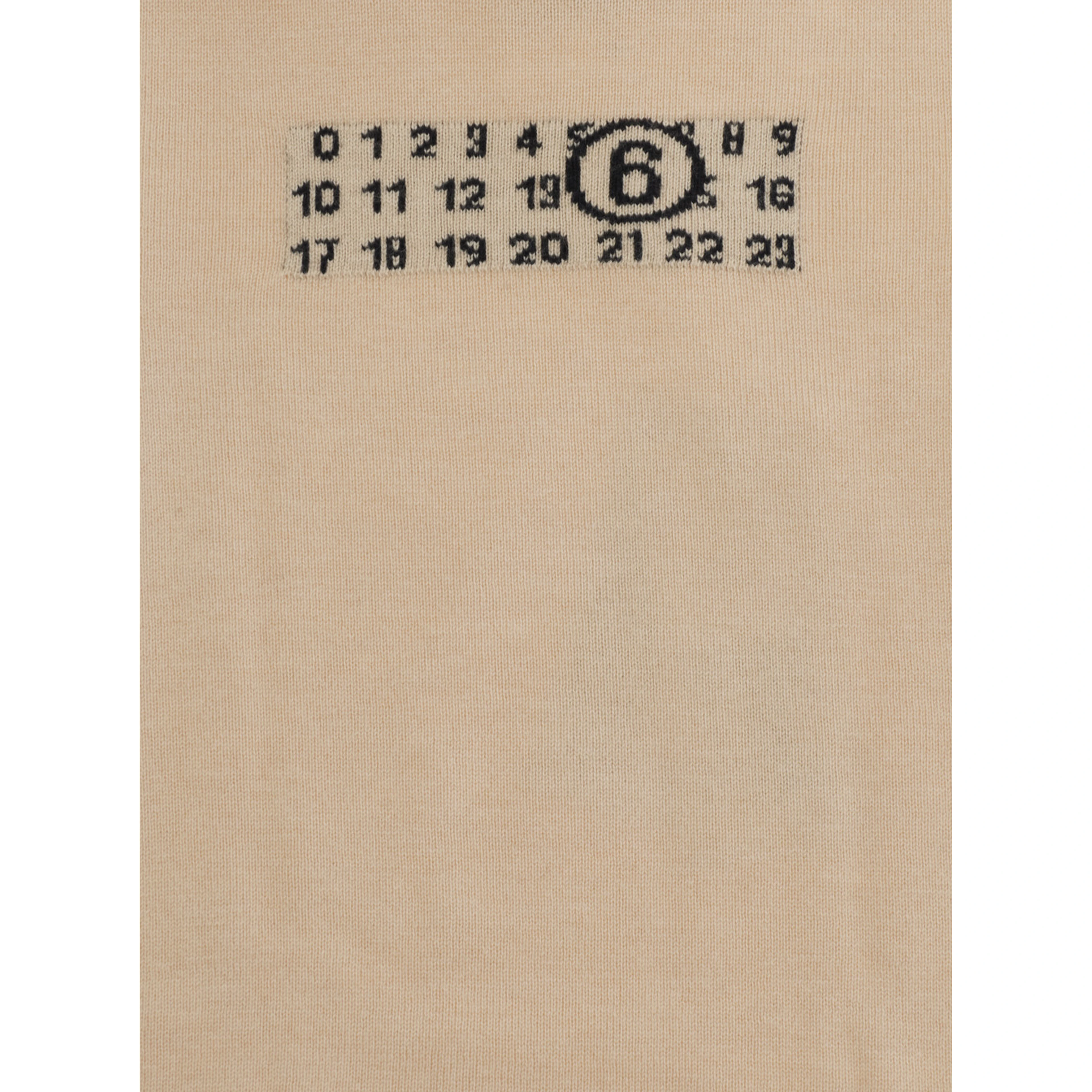 Beige Turtleneck sweater with numeric logo on the front in Blend wool Boy