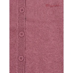pink Sweater with embroidered logo on the front in wool Blend for Girl