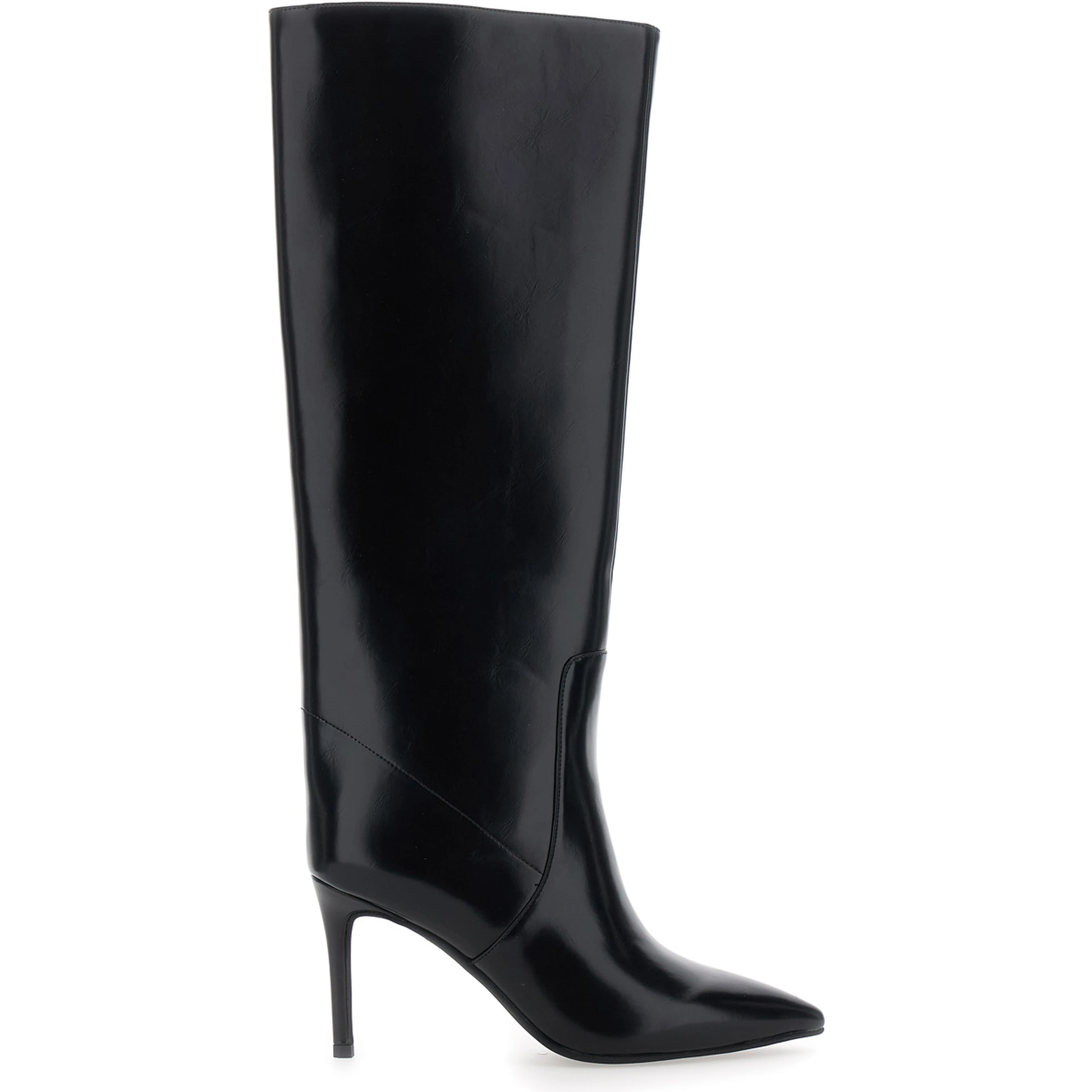 ARSEN Black boots with high heel and pointed design in leather women