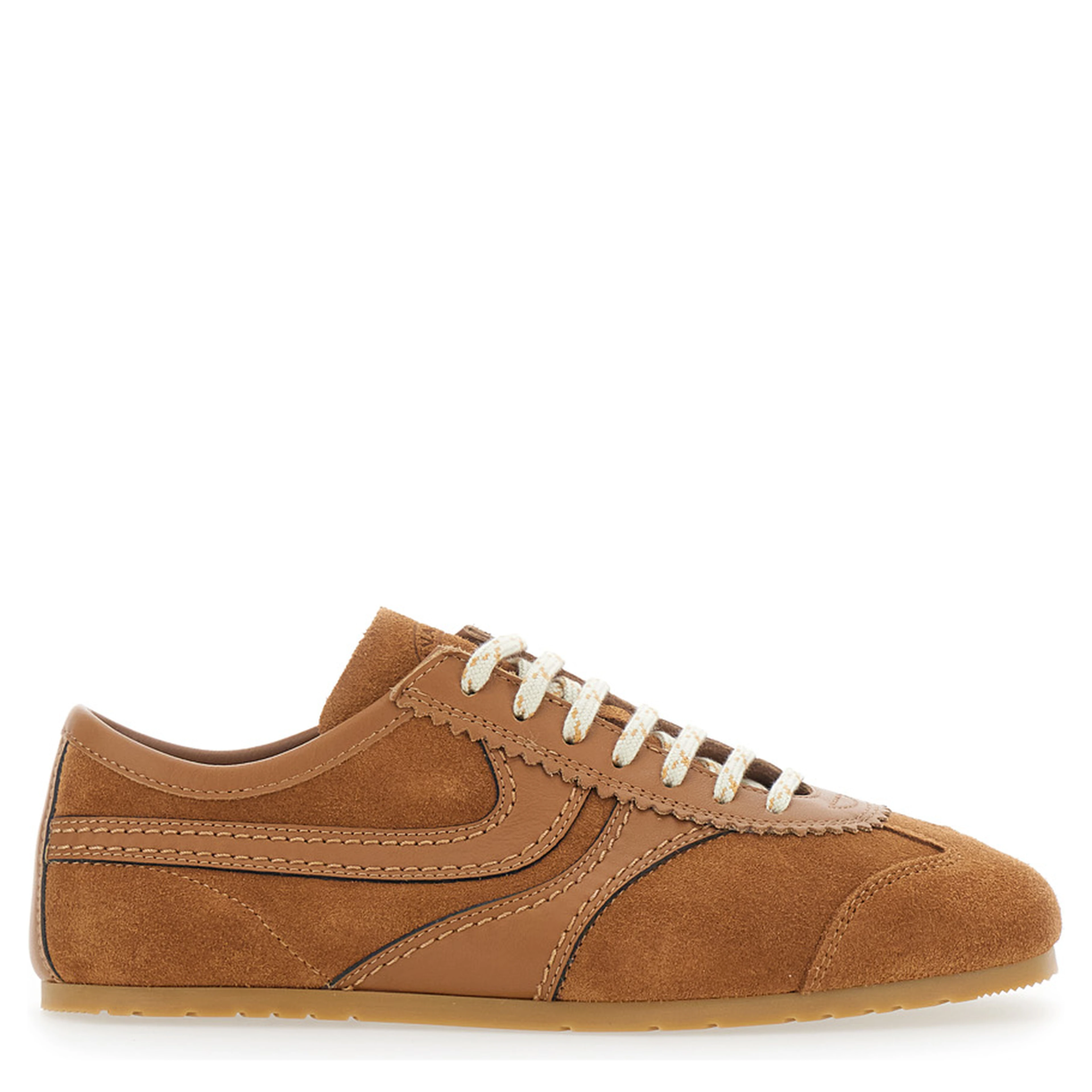 Dustin Brown Sneakers with contrasting stitching and panel design in suede for women
