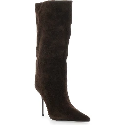 Give It Brown Boots with High Heel in Suede for Women