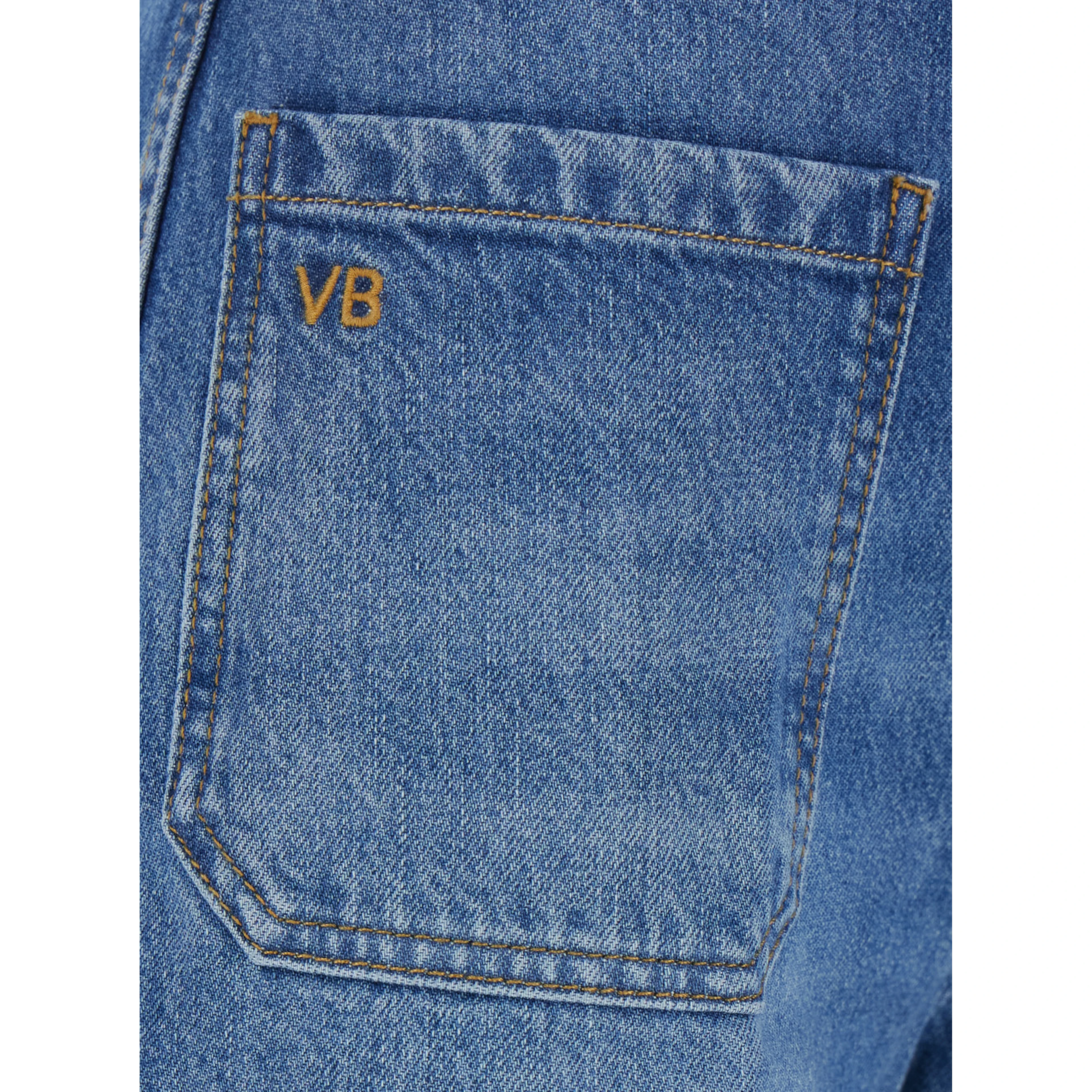 Alina Light Blue Jeans with logo patch on the back and faded effect in blue denim for women