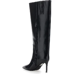 ARSEN Black boots with high heel and pointed design in leather women