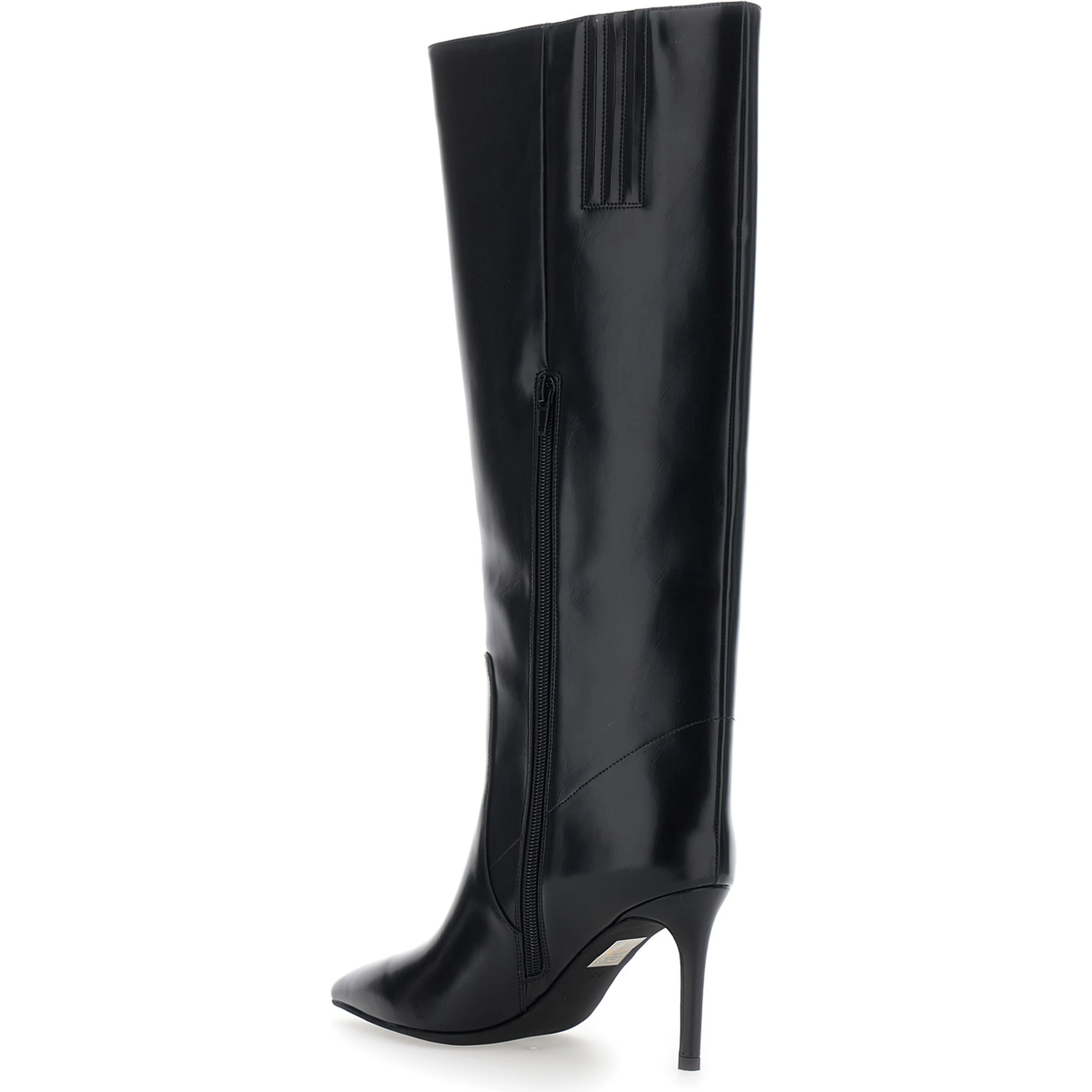 ARSEN Black boots with high heel and pointed design in leather women