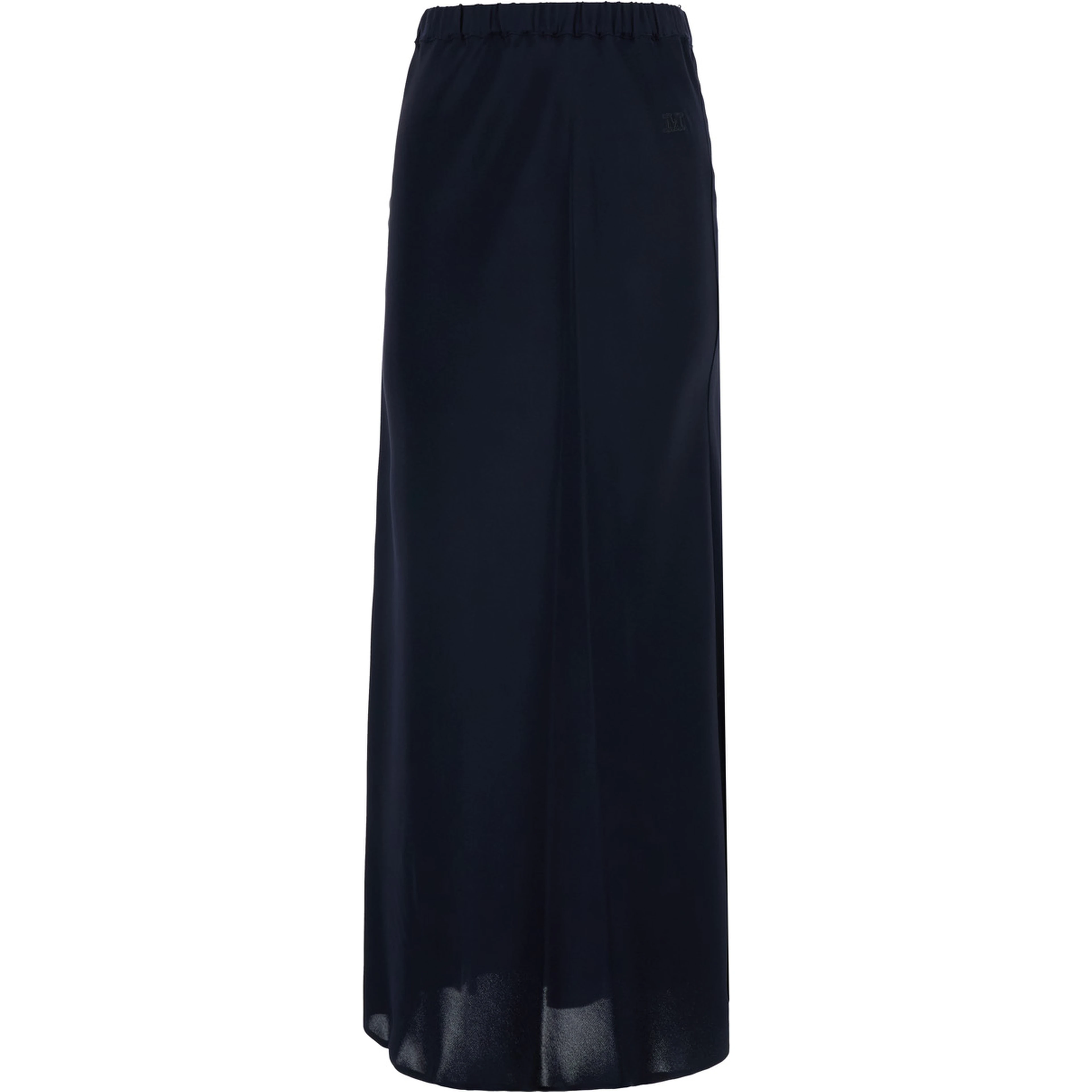 Sospiro Blue Skirt with Logo Embroidery on the Front and Elasticated Waist in Silk for Women