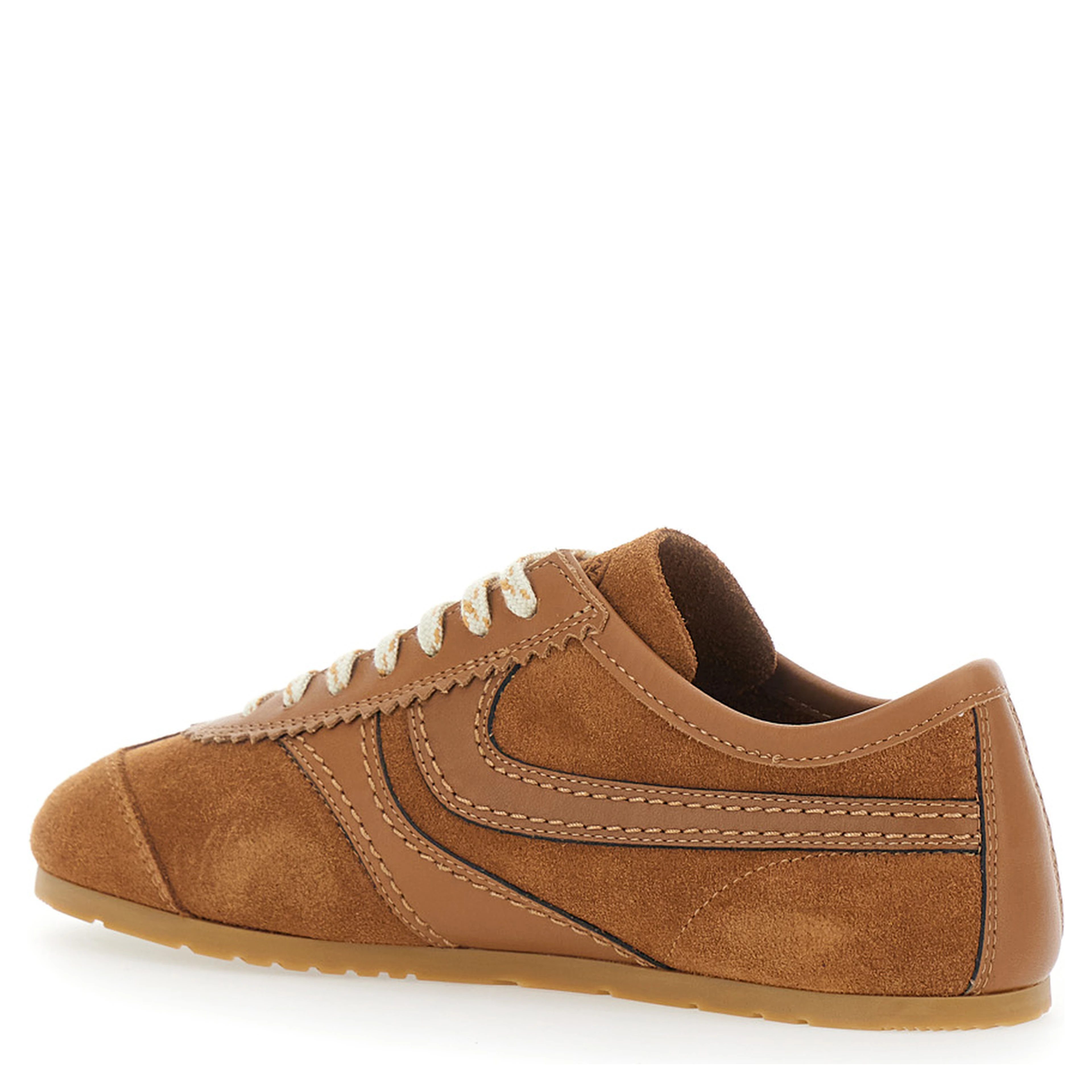 Dustin Brown Sneakers with contrasting stitching and panel design in suede for women
