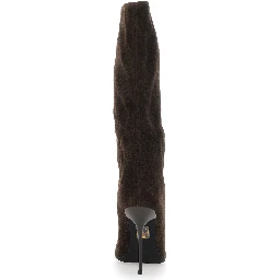 Give It Brown Boots with High Heel in Suede for Women