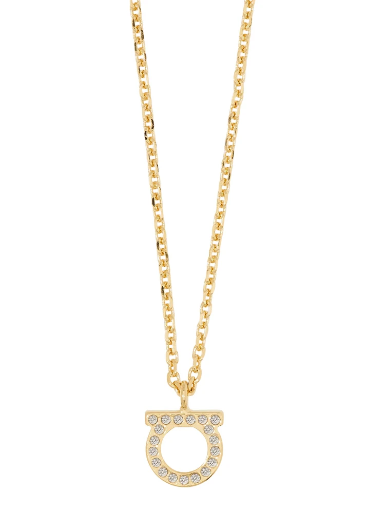 Gold-Colored Necklace with Gancini Pendant in Brass for Women alternative
