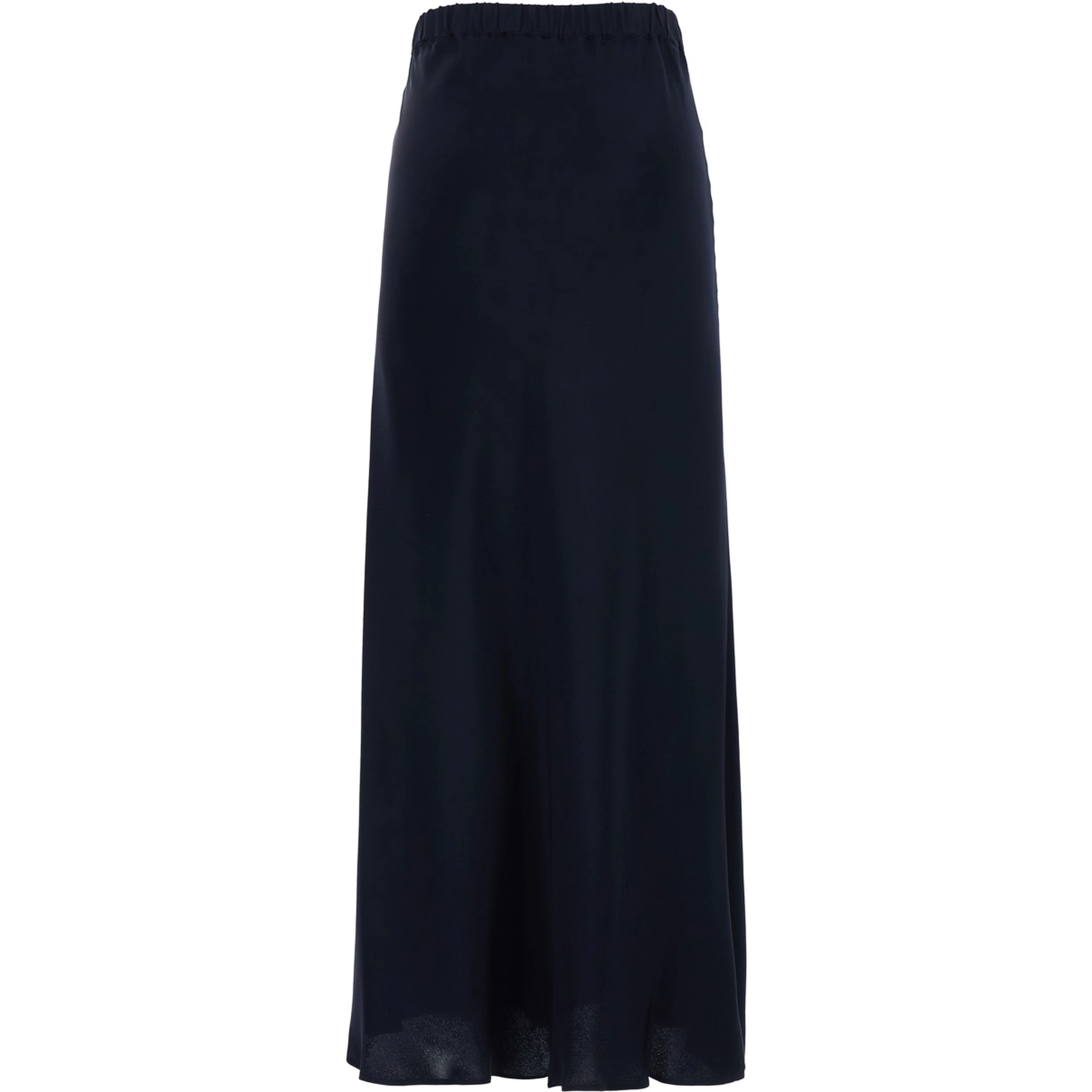 Sospiro Blue Skirt with Logo Embroidery on the Front and Elasticated Waist in Silk for Women