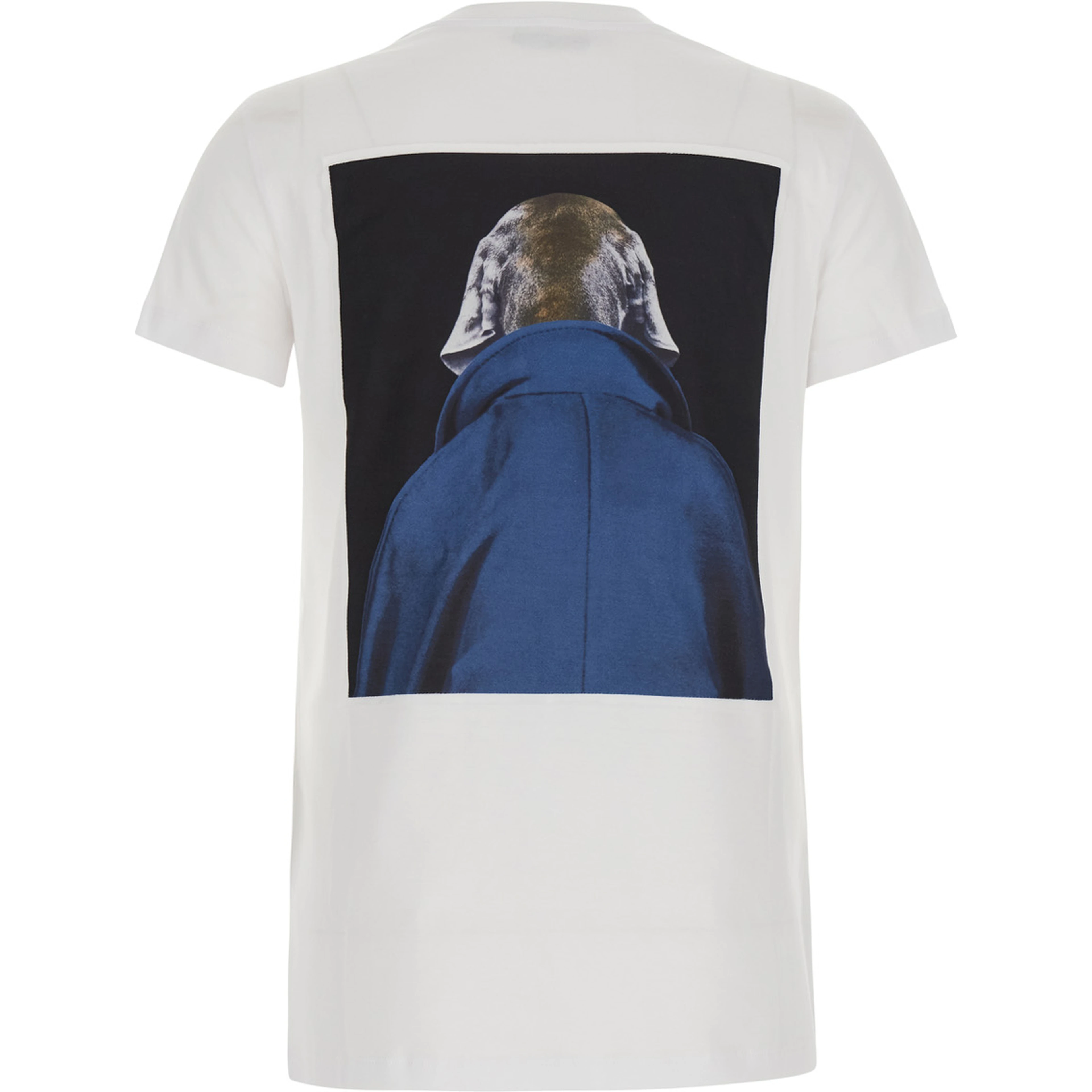Calca White  Crew Neck T-Shirt with Maxi Print on Front and Back in Cotton for Women