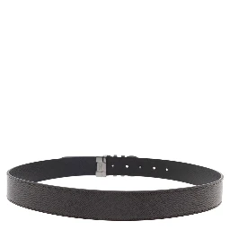 Reversible belt with Gancini buckle in Brown Leather for Men