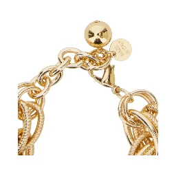 ALLIE gold-colored Bracelet with chunky link design in agate for women