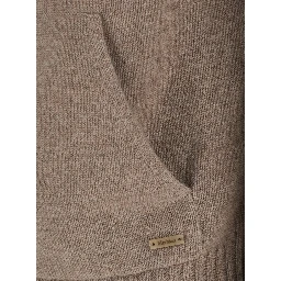 PRIMO Beige hoodie with hood and long sleeves in cashmere for women