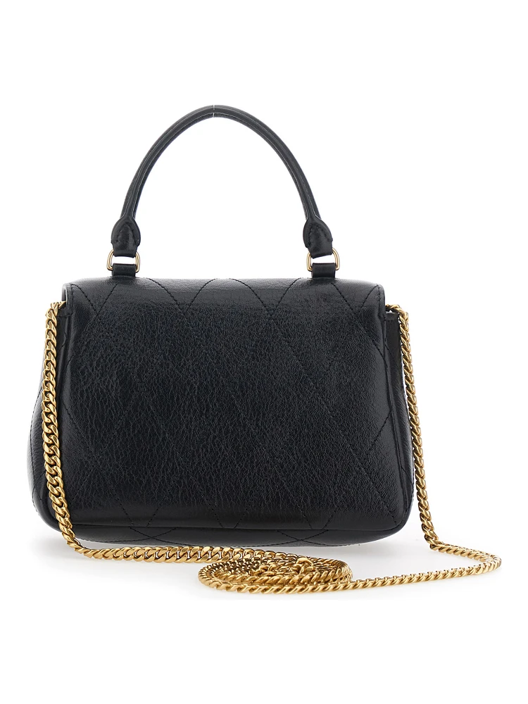 Charlie Black Mini Bag with Chain Strap in Leather for Women alternative