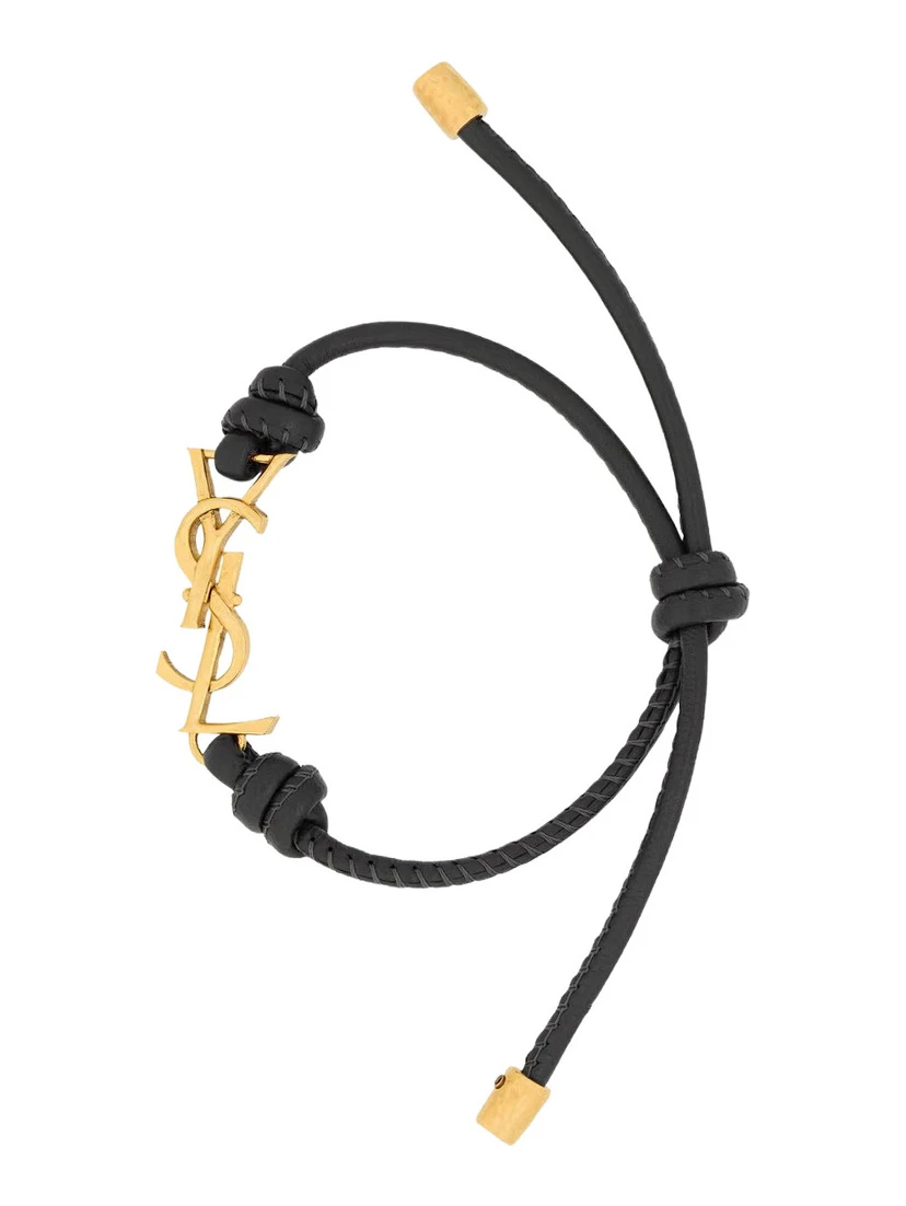 CASSANDRE YSL LEATHER BRACELET