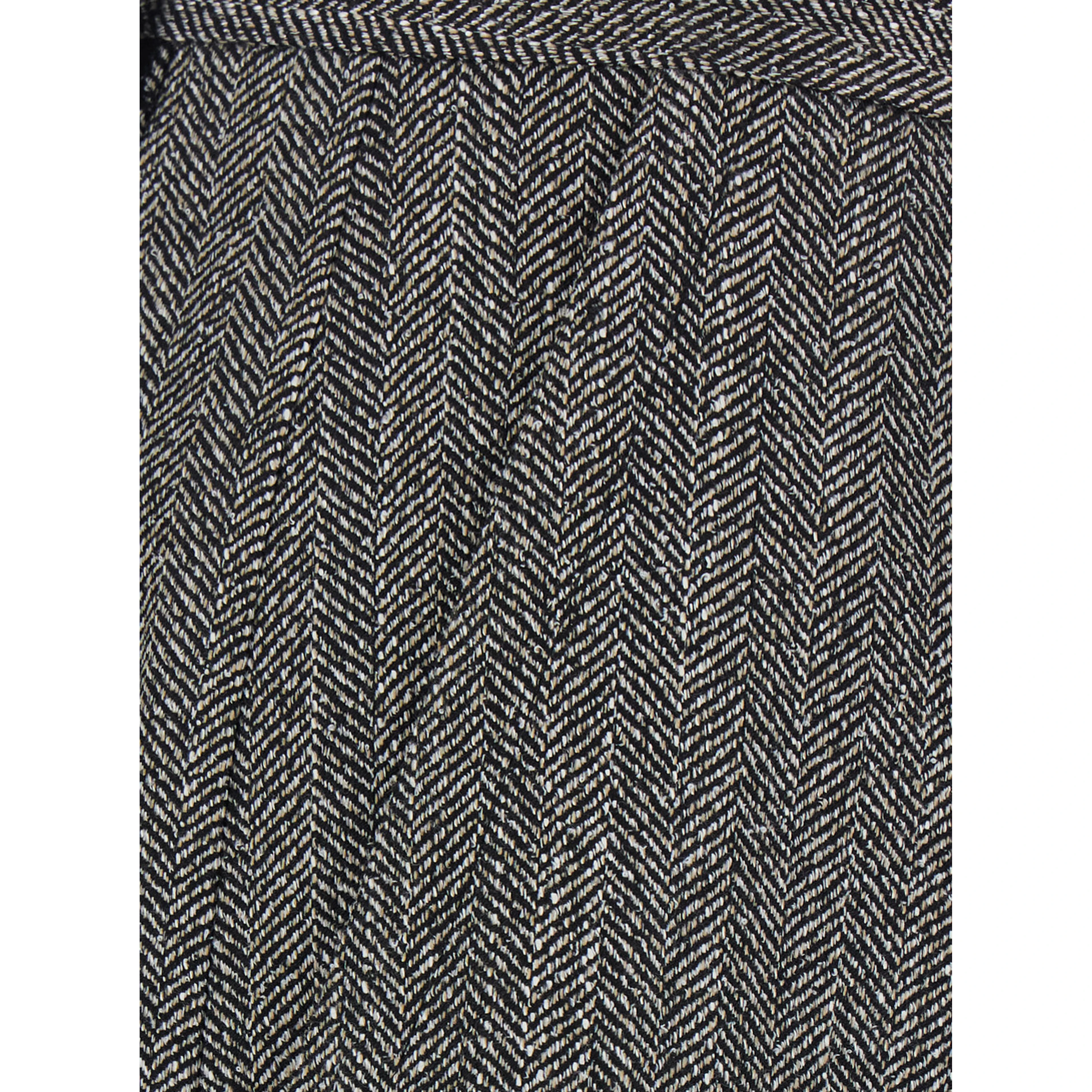 Gray pants with all-over Chevron motif in viscose blend for women