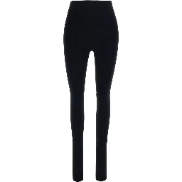 Black leggings with cut-out detail in stretch Tech Fabric for women
