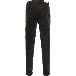 Brown Pants with Side Pockets and High Waist in Tech Fabric for Women