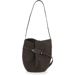 Brown Crossbody Bag with Adjustable Strap in Suede for Women