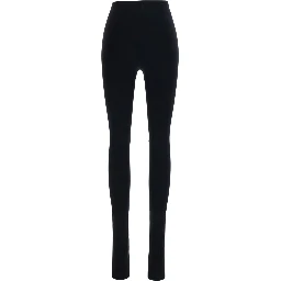 Black leggings with cut-out detail in stretch Tech Fabric for women