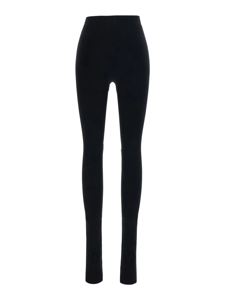 Black leggings with cut-out detail in stretch Tech Fabric for women alternative