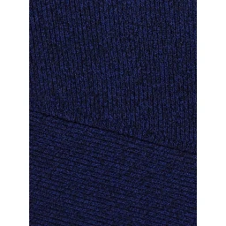 Crew Neck Sweater with Padded Collar in Blue for Men