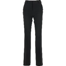 Black High-Waisted Pants with Welt Pockets