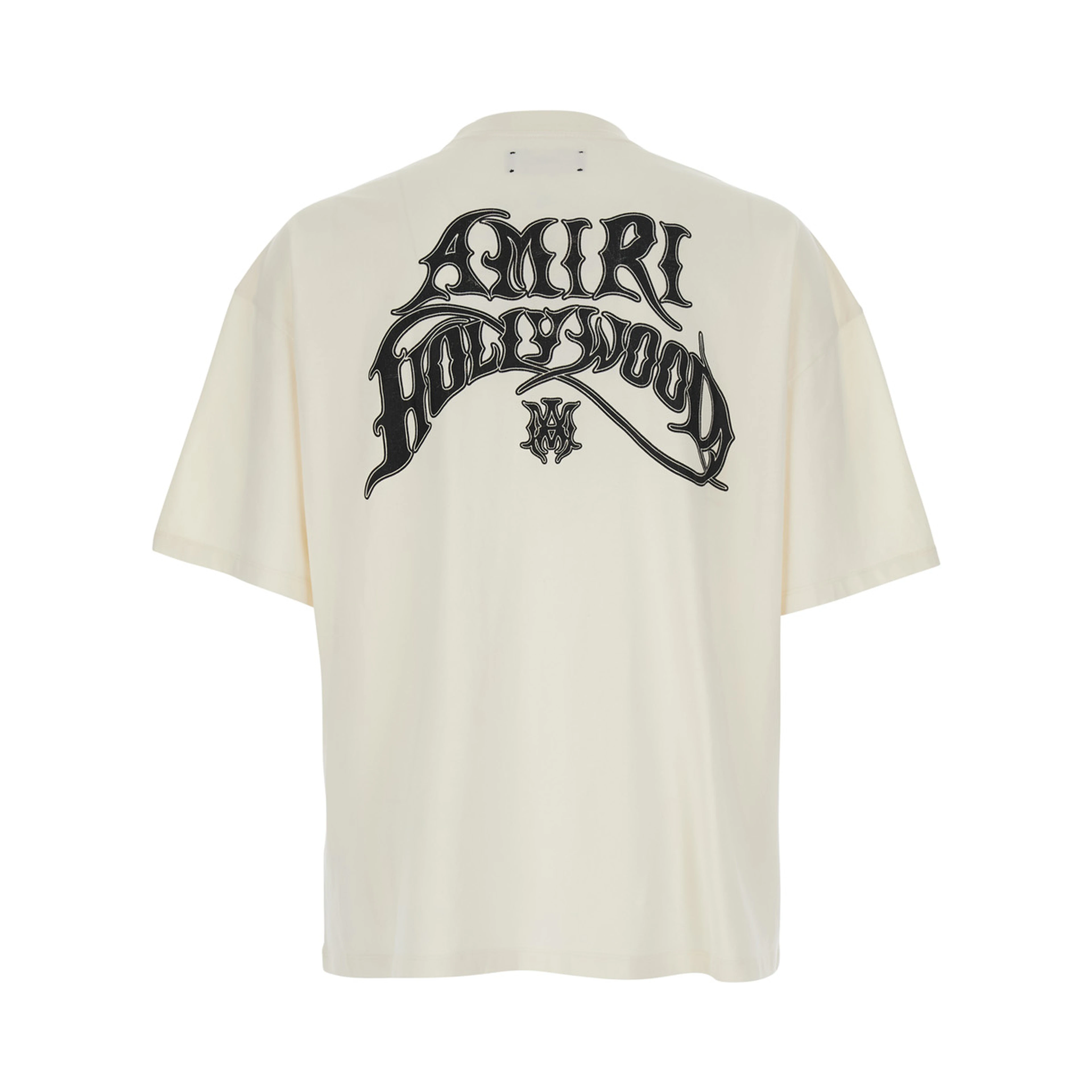 White T-Shirt with Printed Logo on the Front and Back in Cotton for Men