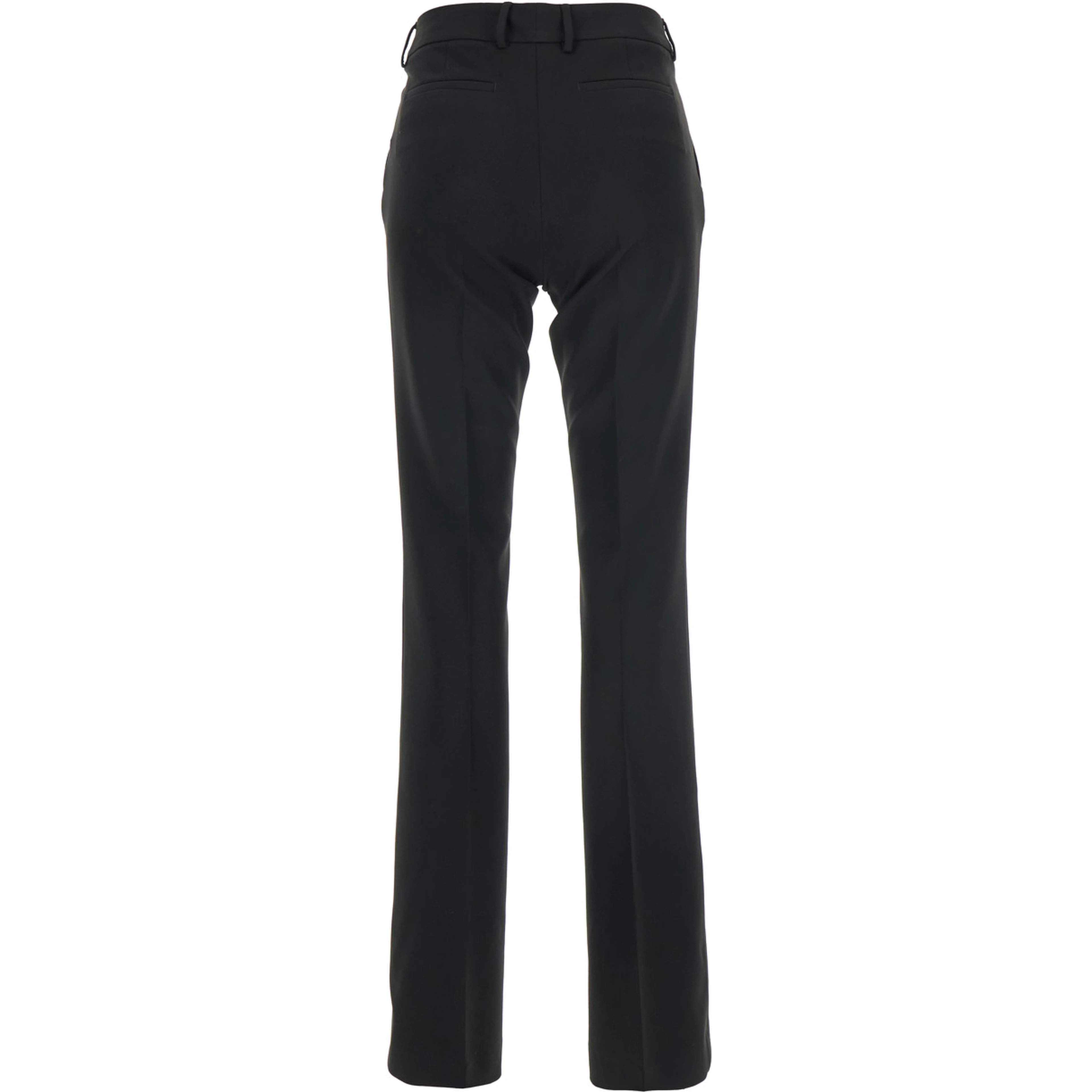 Black High-Waisted Pants with Welt Pockets