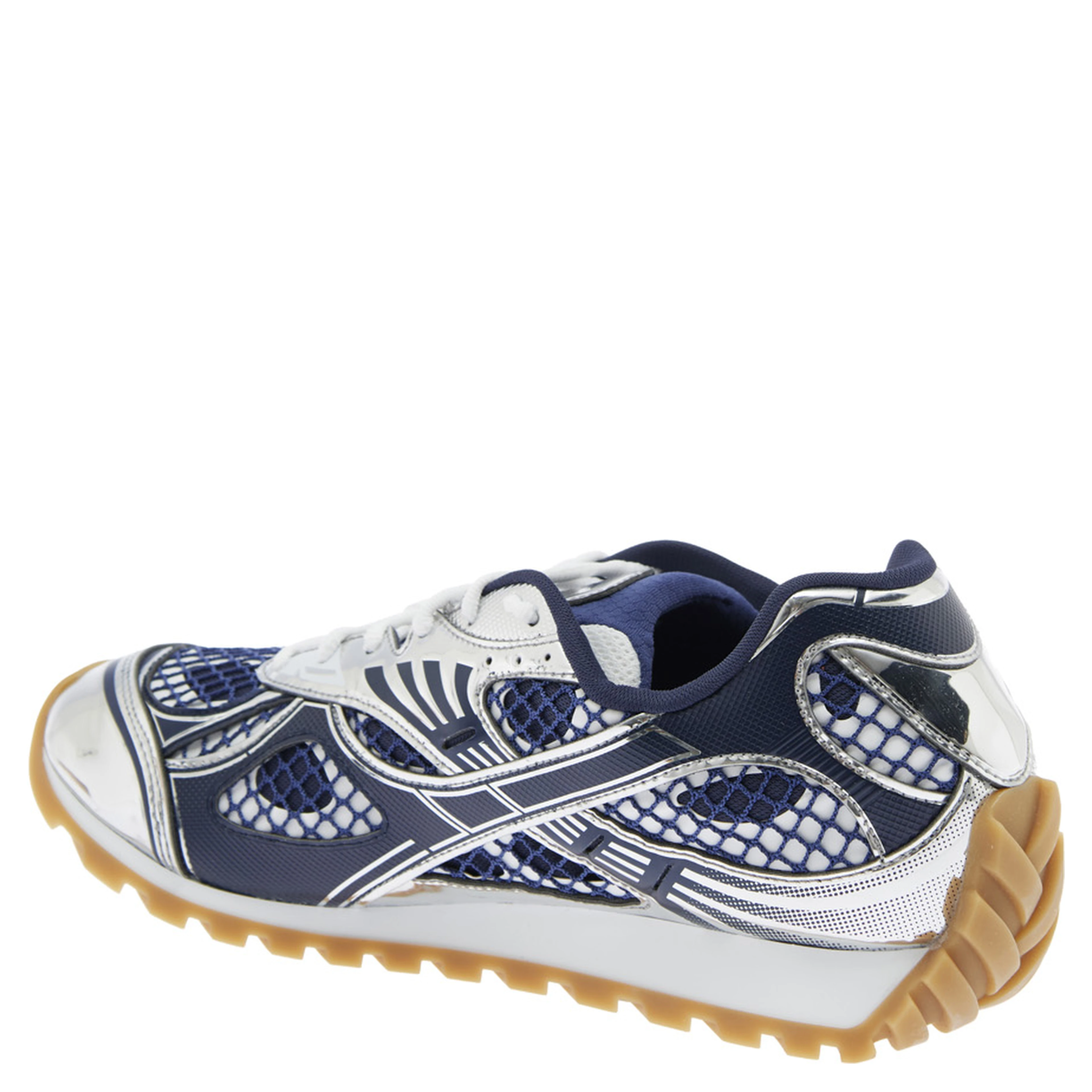 Orbit blue Sneaker with Logo Lettering Detail in Tech Fabric Men