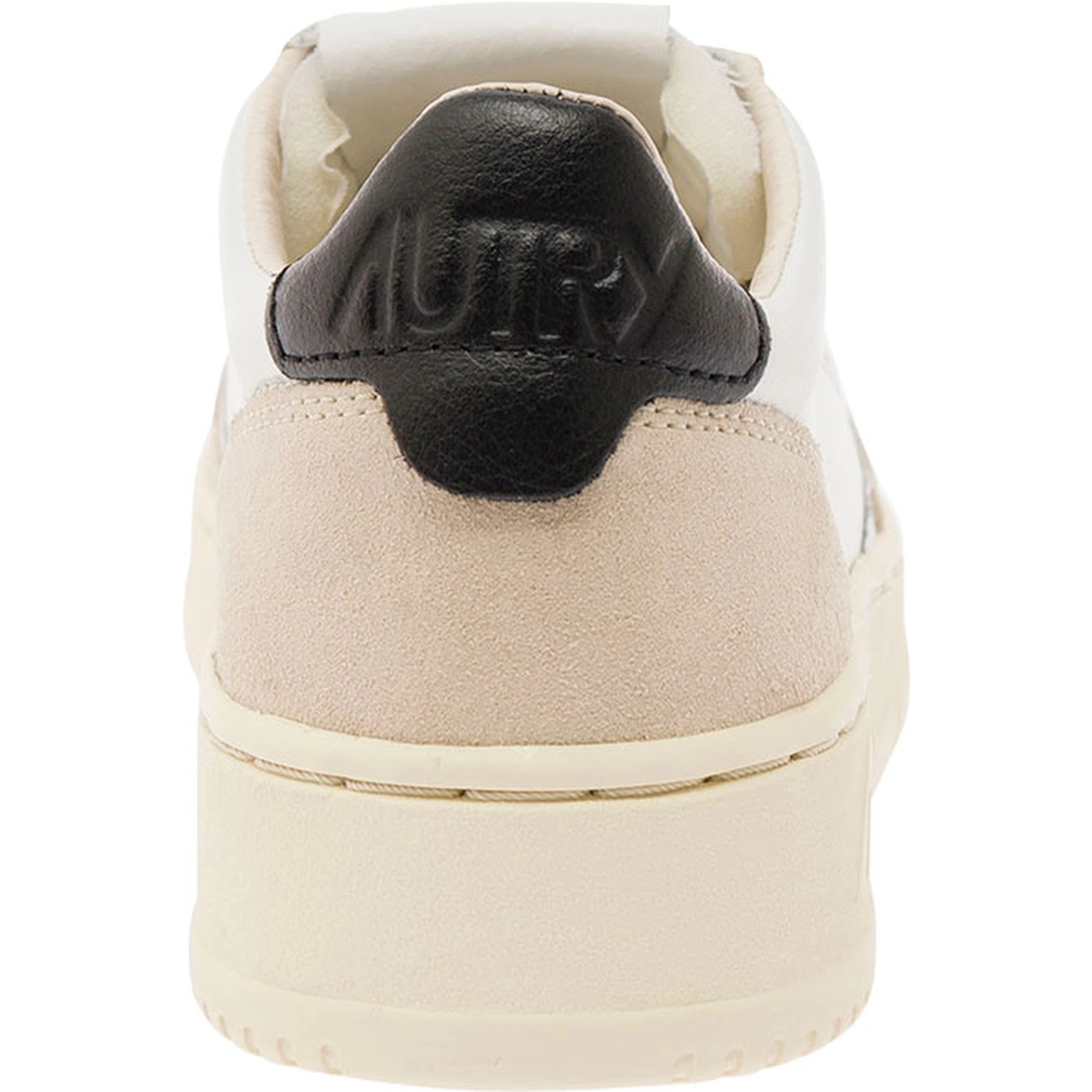 Low Top Sneaker Medalist with Beige Suede Details in White Leather Women