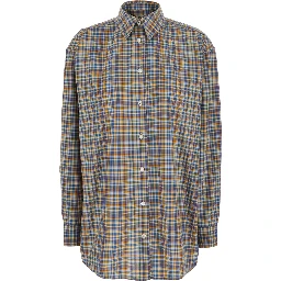 multicolor Shirt with all-over check pattern in cotton for women