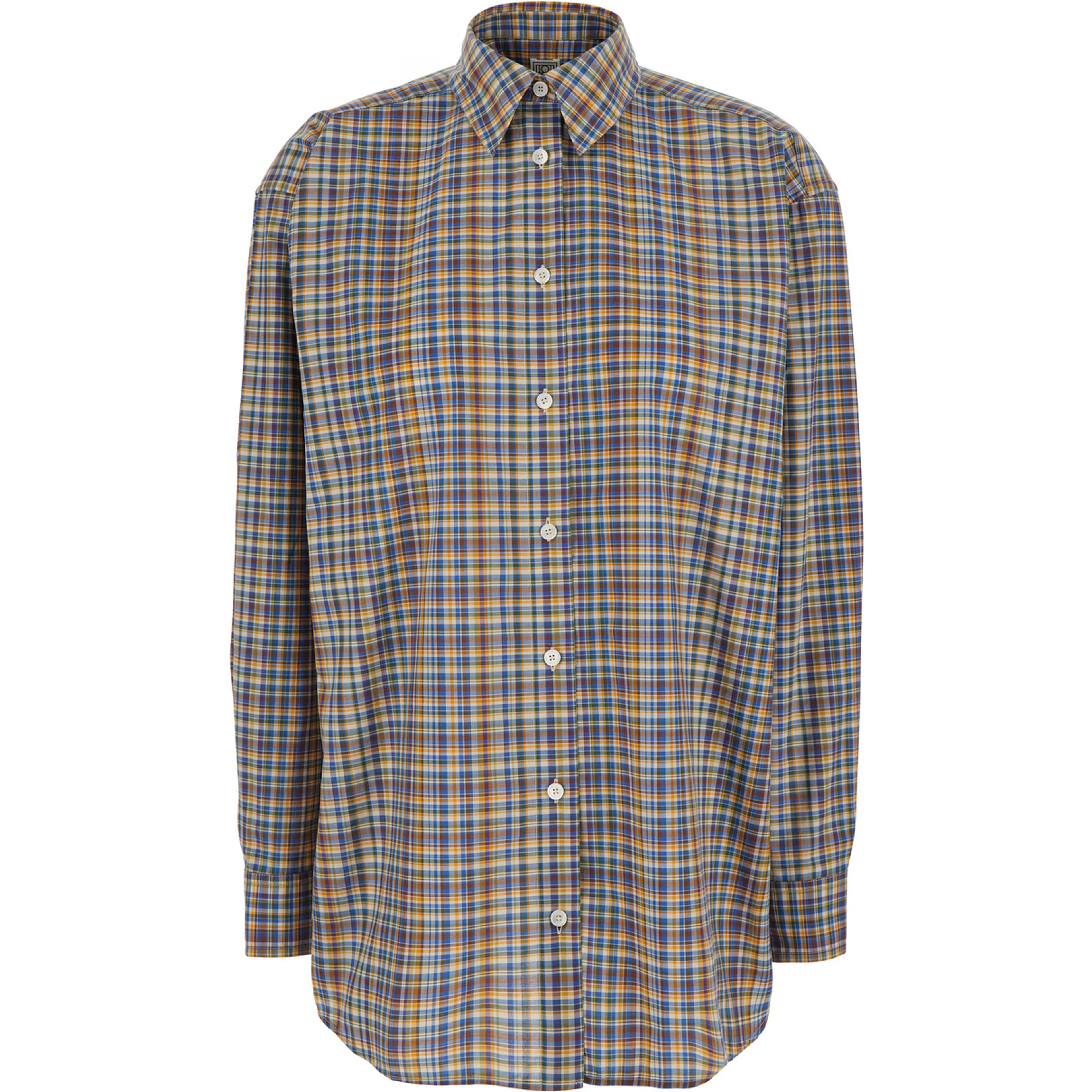 multicolor Shirt with all-over check pattern in cotton for women