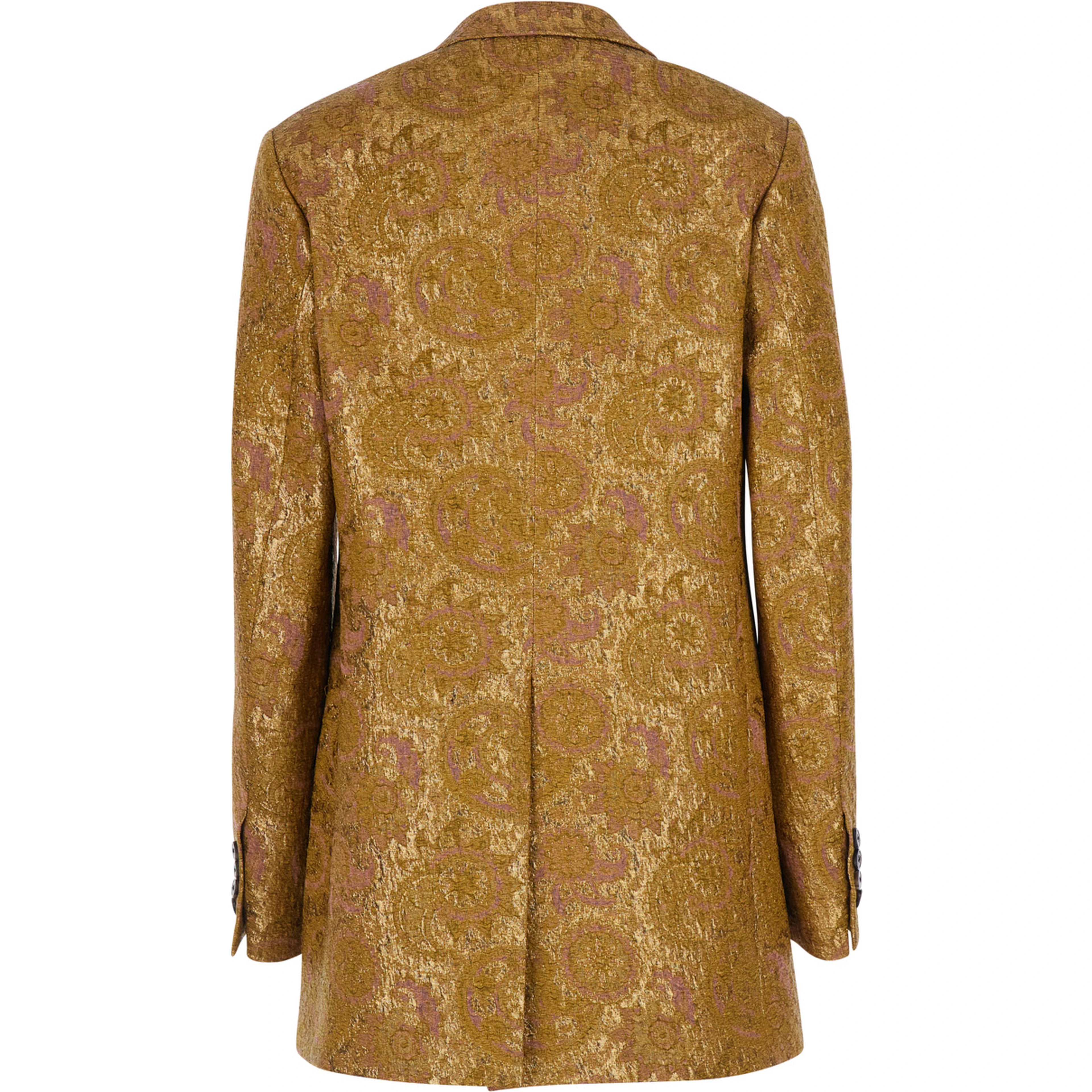 Blanchet Metallic Single-breasted Jacket with Notched revers in Linen Blend for Women