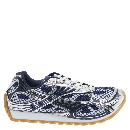 Orbit blue Sneaker with Logo Lettering Detail in Tech Fabric Men