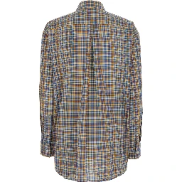 multicolor Shirt with all-over check pattern in cotton for women