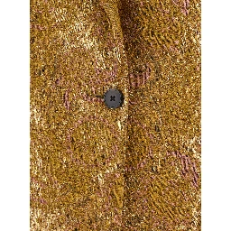 Blanchet Metallic Single-breasted Jacket with Notched revers in Linen Blend for Women