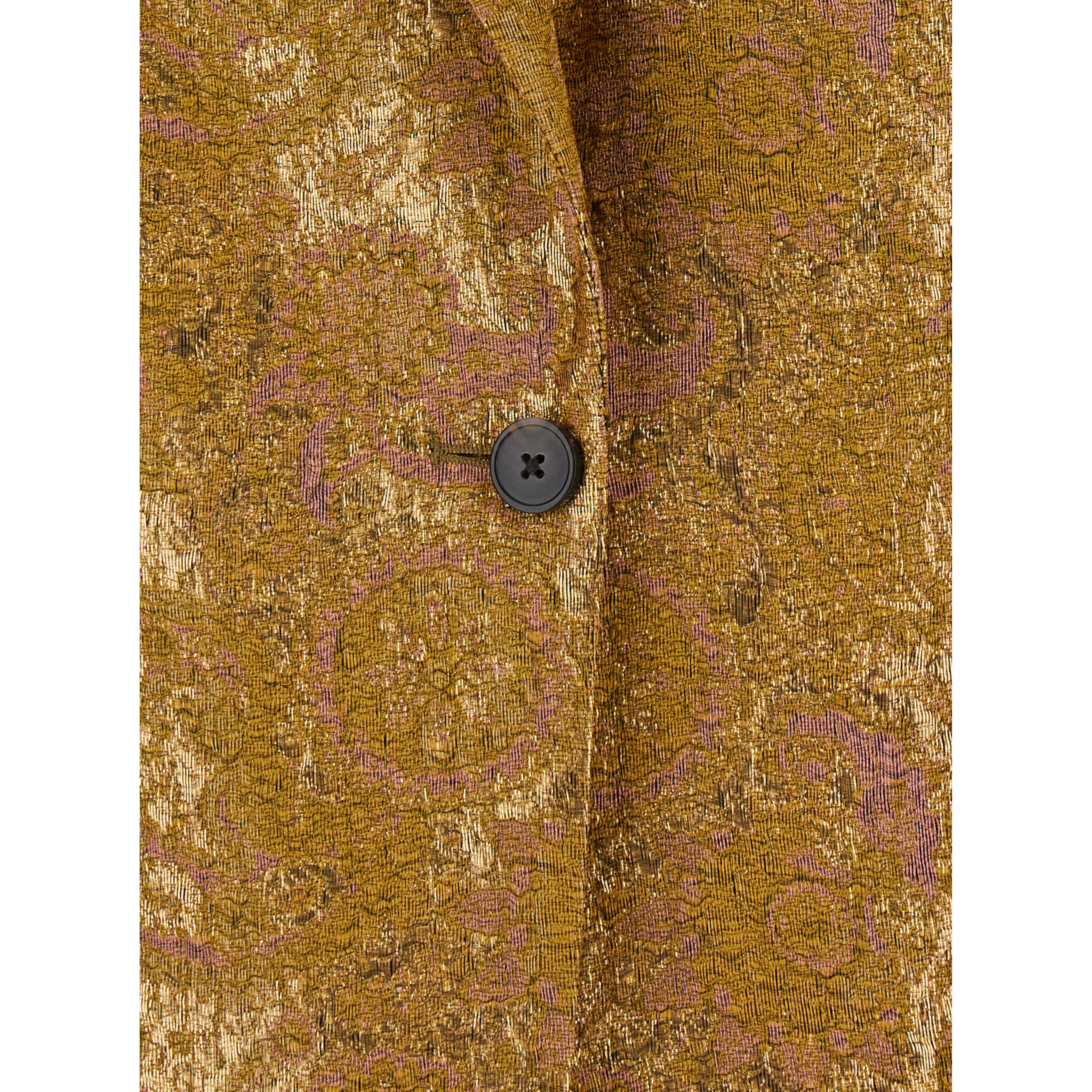 Blanchet Metallic Single-breasted Jacket with Notched revers in Linen Blend for Women