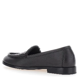 Silenzio Loafers Brown with Intreccio design in leather for women
