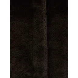 Jacket Elis with Ecoleather collar and long sleeves in 100% Recycled Polyester brown woman