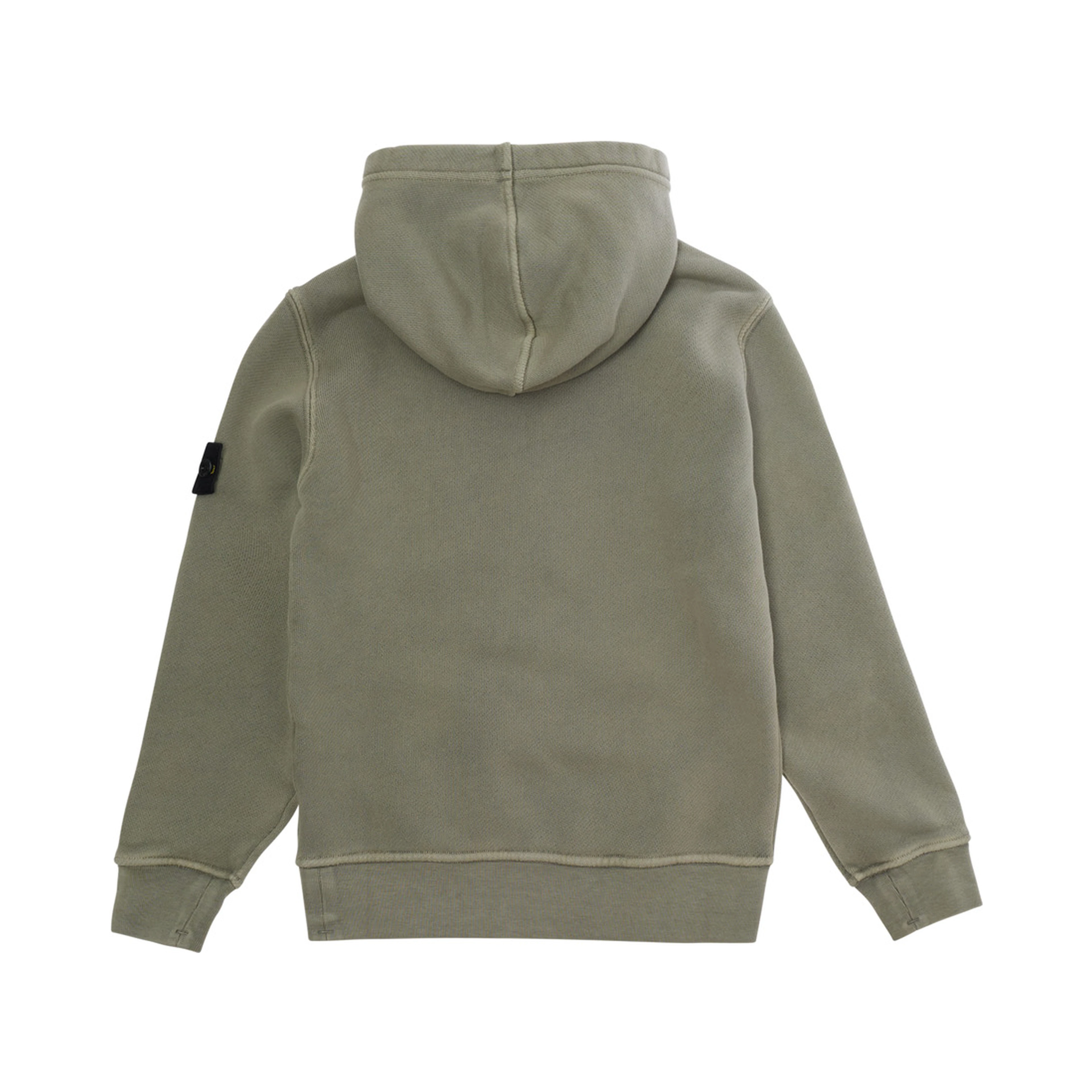 Hoodie sweater with hood and front pocket in beige for boy